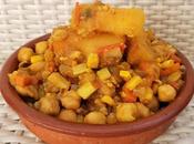 Curry garbanzos yuca