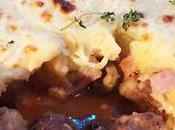 Pastel Carne Cortada Cuchillo Papas