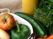 Caldo verduras jamón