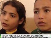 niños huyen Guta Oriental corredor humanitario bajo fuego terroristas