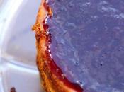 Cheesecake aroma jengibre limón mermelada cerezas