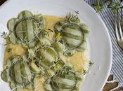 Ravioli esparragos crema limón