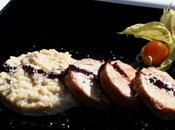Foie sobre risotto hongos