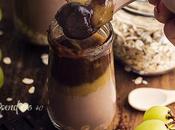 Flan chocolate uvas avena
