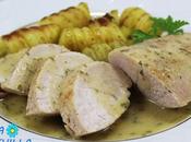 Solomillo pavo salsa ajos Thermomix