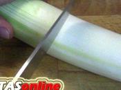 Curso cocina (parte 25). Pelar cortar puerro (con vídeo)