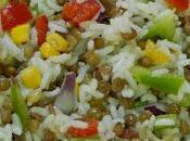 Receta fácil ensalada arroz lentejas