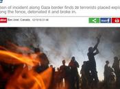 Terroristas palestinos explotan bombas protestas “pacíficas” frontera Gaza.