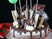 Drip cake tres chocolates