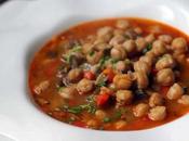 Garbanzos verduras champiñones