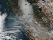 EEUU: imagen satélite humo incendios forestales California (15-11-2018)