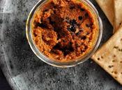 Paté vegetal tomates secos aceitunas pimientos piquillo