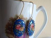 Pendientes campestres color navy