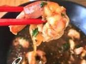 Gambas salsa ostras