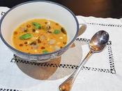 Sopa tomate caballa ahumada salsa Vierge