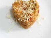 Risotto rojo espárragos queso