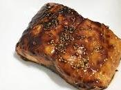 Salmón marinado miel soja