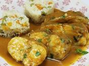 Rape salsa pimentón olla