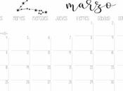 Imprimible: Calendario marzo 2019