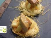 Nidos kataifi manzana caramelizada foie