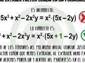 Errores clásicos álgebra: extraer factor común polinomio