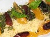Ensalada mozárabe cous-cous naranja, dátiles menta. NarSafor Dismuco