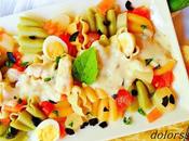 Ensalada pasta mahonesa lima albahaca