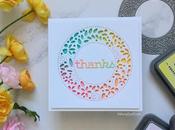 Thanks Floral Wreath with dies Distress Oxide inks