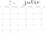 IMPRIMIBLE: Calendario julio 2019