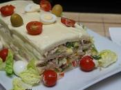 Pastel frío molde atún