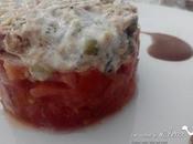 Timbal atún tomate. receta rápida frío para sobrellevar calor