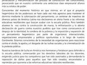 Declaratoria Encuentro Movimientos Freinet América