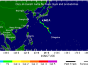 Tormenta tropical "Krosa" pone Alerta Japón