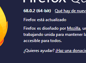 Información versión Firefox 68.0.2