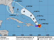 Dorian sube huracán afecta Puerto Rico tarde este mièrcoles.
