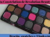 Paleta Constellation Revolution Beauty Info, swatches 3(+1) looks ella