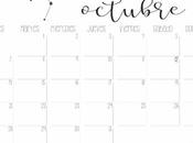 IMPRIMIBLE: Calendario octubre 2019