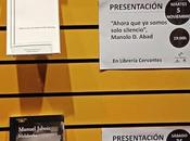 "Ahora somos silencio" escaparate Librería Cervantes Oviedo