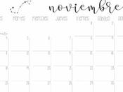 IMPRIMIBLE: Calendario novimbre 2019