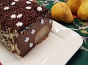 Flan navidad chocolate peras