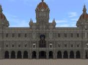 Réplica Minecraft Ayuntamiento Coruña, España.