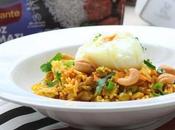 Receta arroz basmati curry pollo verduritas