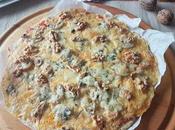 Pizza masa coliflor almendras, queso azul nueces #lunessincarne