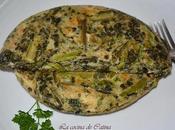 Tortilla acelgas, ajetes espárragos