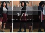 Outfit Falda Escocesa Roja Mujer