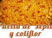 Paella valenciana sepia coliflor
