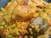 Cazuela arroz meloso codornices, alcachofas chicharos