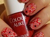 Reto Esmaltando Challenge: Color (Flores rojas holográficas)