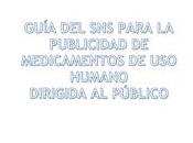 Guía Secretaría Nacional Sanidad para publicidad medicamentos humano dirigida público general