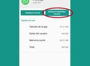 Borrar caché WhatsApp